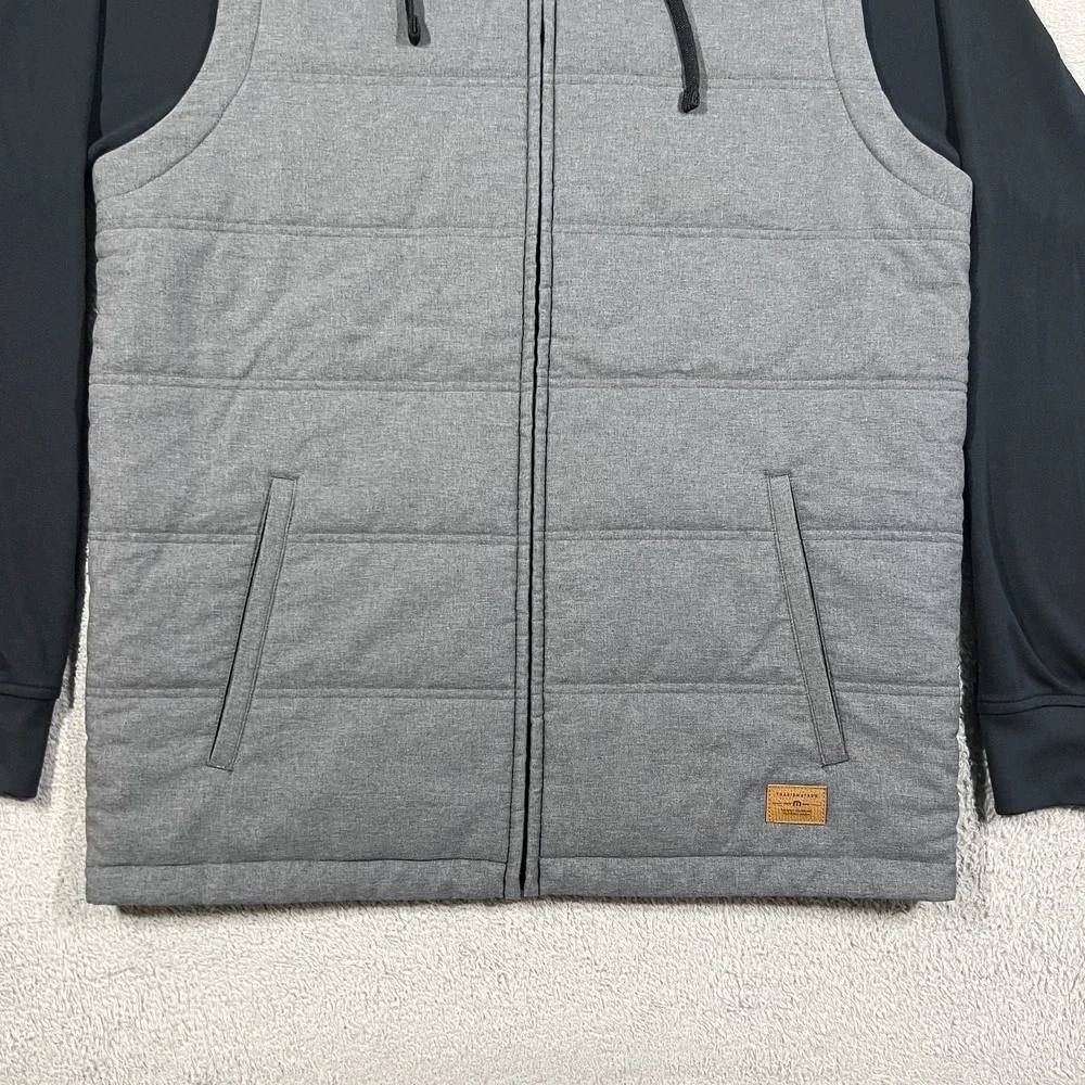 Travis Mathew Scavenger Jacket Mens Medium Hooded Puffer Vest Full Zip Golf